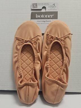 isotoner Peach Memory Foam Ballet Flats